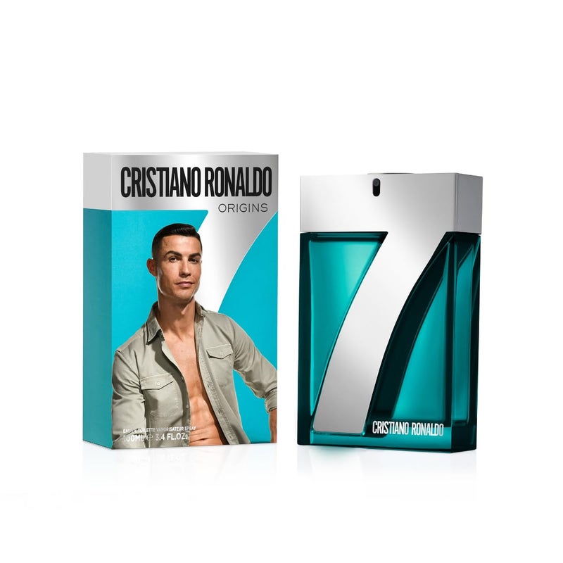Cristiano Ronaldo CR7 Origins Cristiano Ronaldo - Eau De Toilette Cologne Scent for Men - With Pineapple Sorbet, Mandarin, and Patchouli - From Cristiano Ronaldo's Original Men's Fragrance Collection - 3.4 oz - Image 2