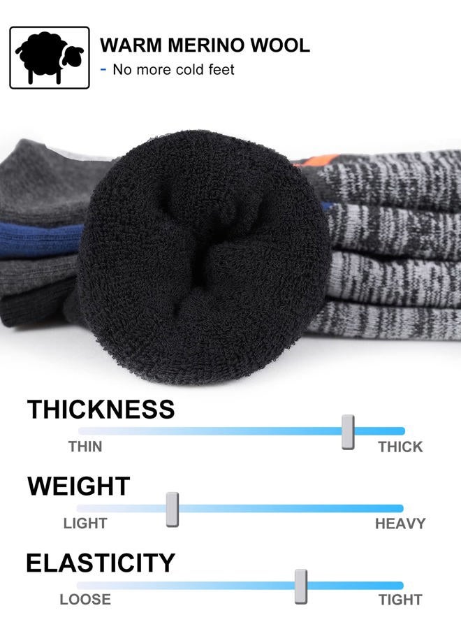 FITRELL 2 Pack Men's and Women's Ski Socks Full Cushioned Winter Merino Wool Thermal Knee High Warm Socks for Skiing Snowboarding, Black, X-Large, Shoe Size 13-15 - Image 3