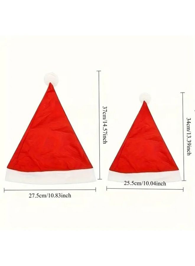 20Pcs Red Santa Hats For Adults With White Trim Bulk Christmas Party Supplies - Image 5