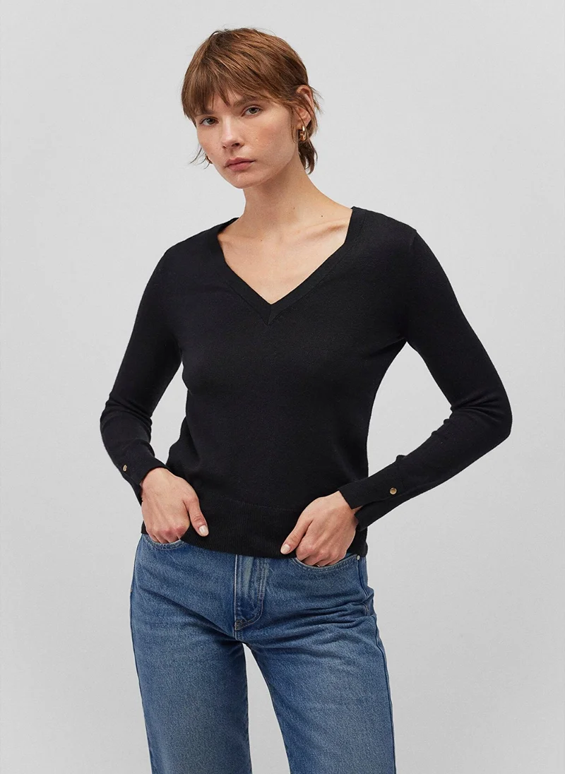 MAVI V Neck Black Sweater