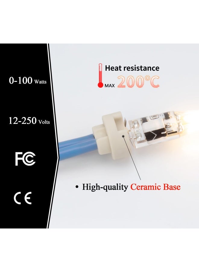 DiCUNO G4 Gu5.3 Bi-Pin Ceramic Base Socket Mr16 Mr11 Halogen Incandescent Led Bulb Holder Wire Connector 5Pieces - Image 3