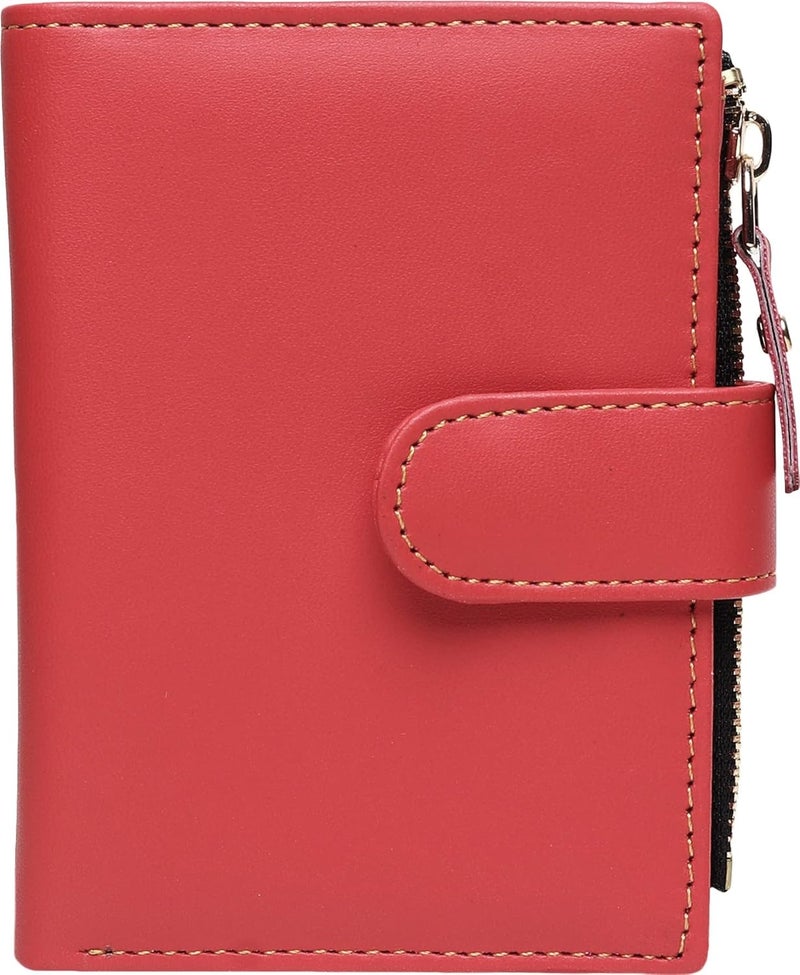 SAMTROH Small Women's Wallet -PU Leather Multi Wallets | Credit Card Holder | Coin Purse Zipper -Small Secure Card Case/Gift Wallet for Women and Girls (Red) - Image 1