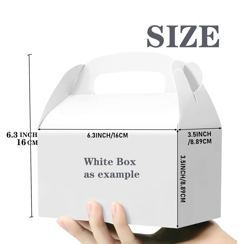 Oletx 30-Pack Rose Gold Party Favor Treat Boxes, Goodie Gable Paper Gift Boxes with Handles. Perfect for Wedding, Birthday, Graduation, Babyshower - Image 3