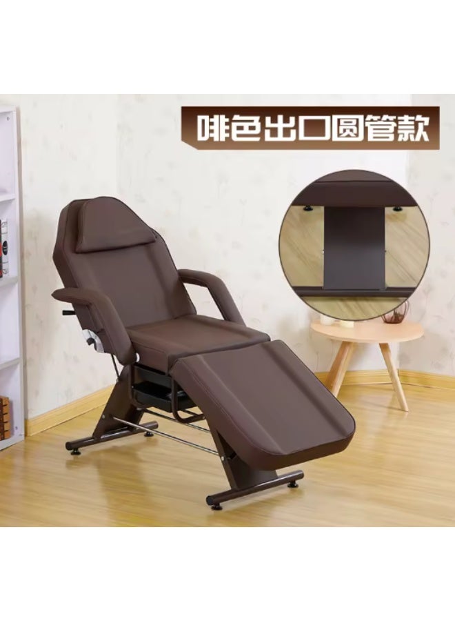 BROWN Foldable Facial Chair Massage Bed Salon Spa Multipurpose Massage Bed Spa Salon Facial Tattoo Chairs - Image 4