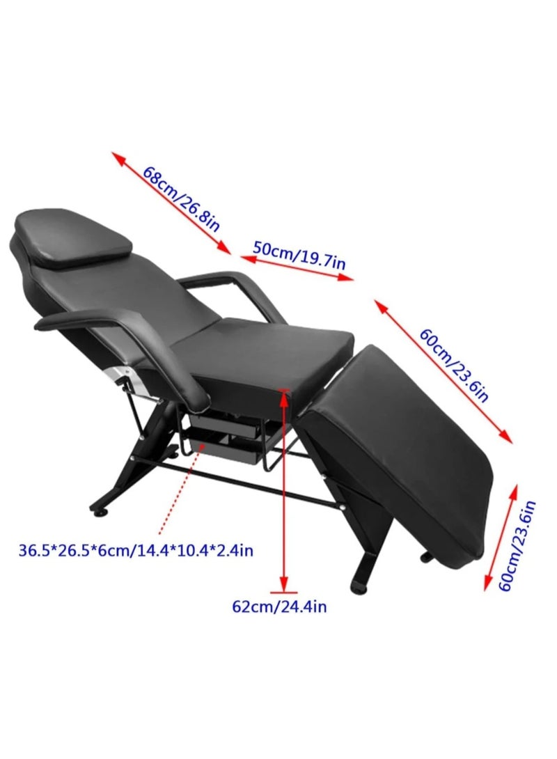 BROWN Foldable Facial Chair Massage Bed Salon Spa Multipurpose Massage Bed Spa Salon Facial Tattoo Chairs - Image 2