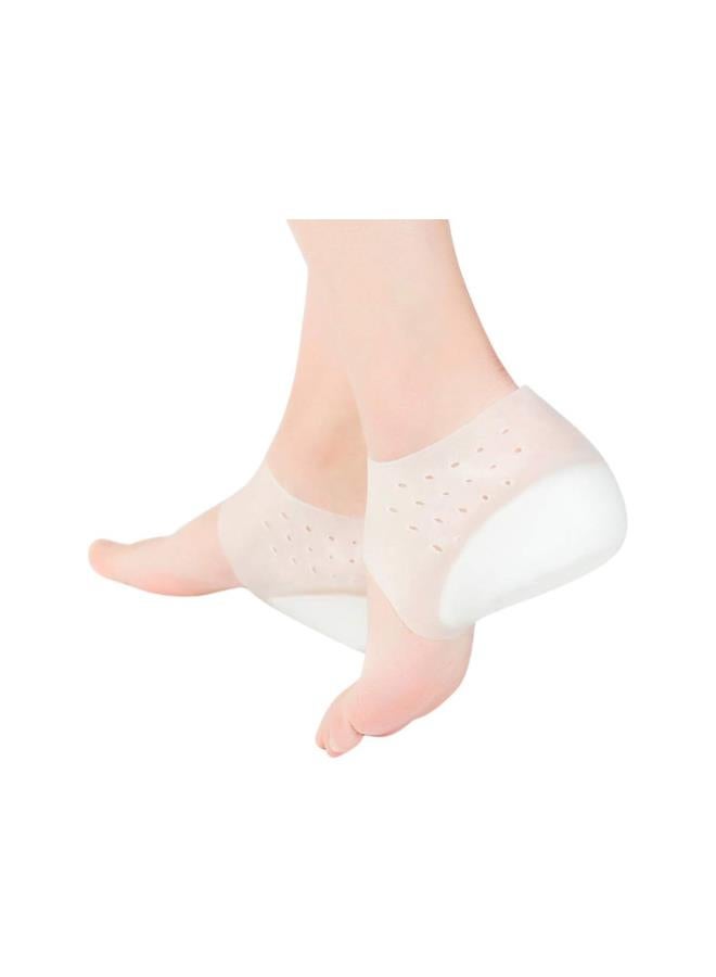 klarako Inside Height Insoles Silicone Heel Pads Cover Silicone Shoes Pads Invisible Height Insoles Plantar Fasciitis Height Increase Heels Sleeve Arch Support (5.5cm) - Image 1