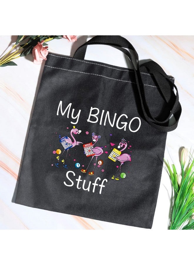 JXGZSO Funny Bingo Lover Gift Gambling Gift My Bingo Stuff Lucky Bingo Shoulder Bag Bingo Money Pouch Bag Bingo Player Gift (My Bingo Stuff Shoulder Bag Black)  - Image 3