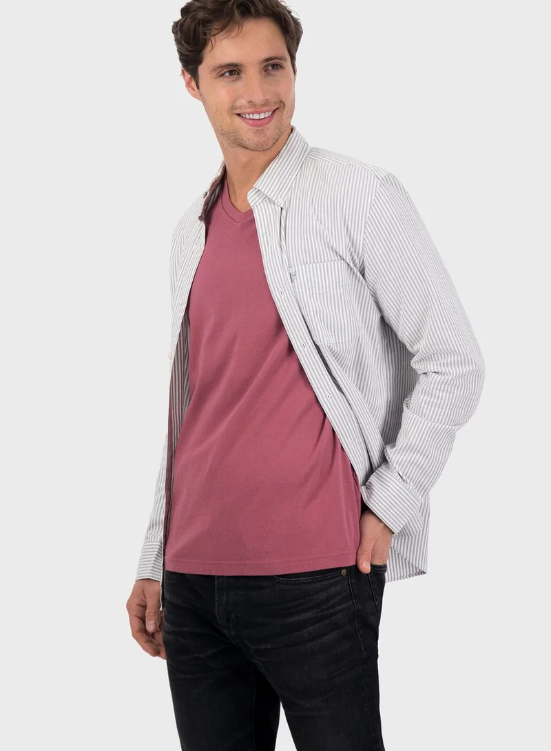 American Eagle Striped Slim Fit Shirt