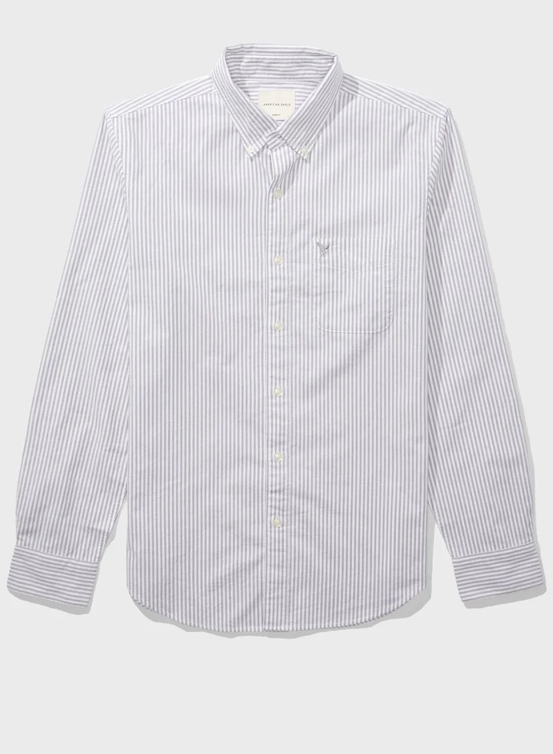 American Eagle Striped Slim Fit Shirt