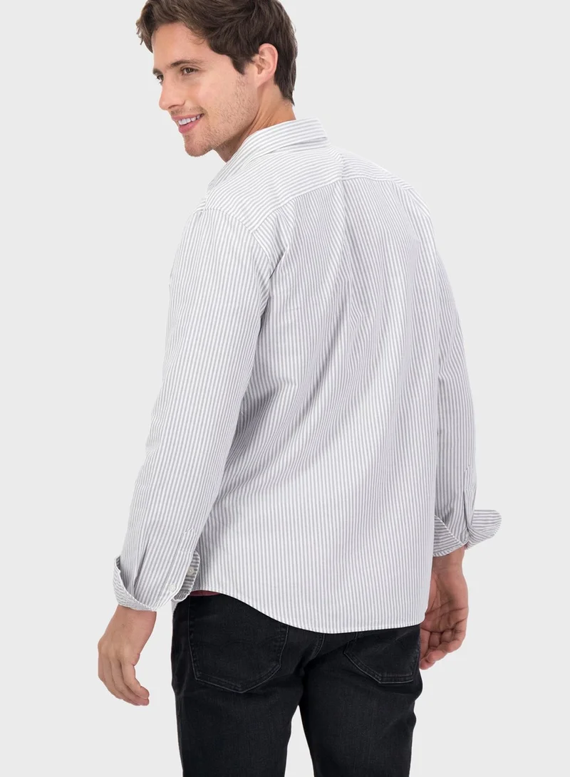 American Eagle Striped Slim Fit Shirt
