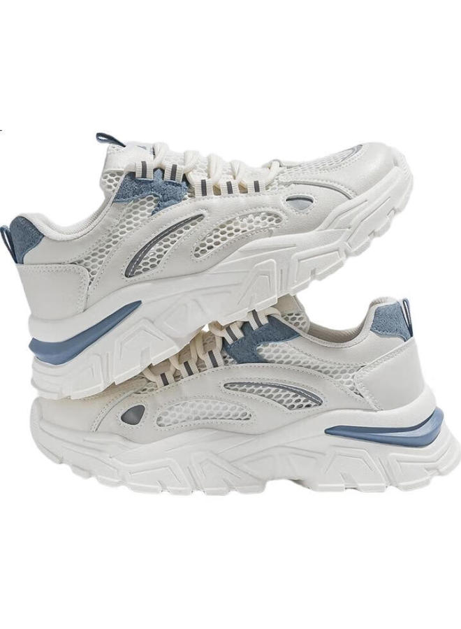 Pull Back Warrior Women'S Chunky Sneakers New Summer Breathable Sports Shoes Women Light Blue Size 39 - Image 1