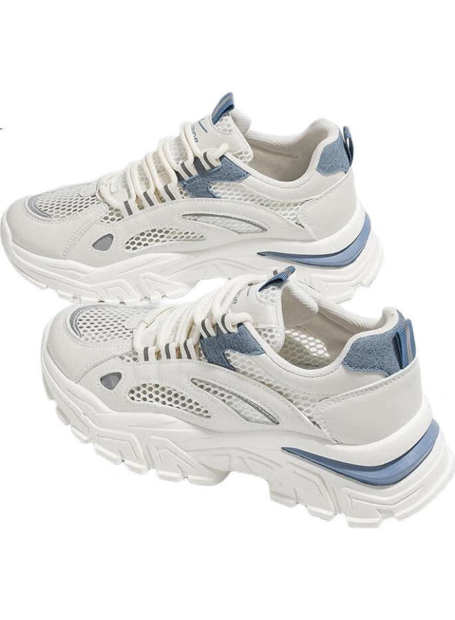 Pull Back Warrior Women'S Chunky Sneakers New Summer Breathable Sports Shoes Women Light Blue Size 39 - Image 2