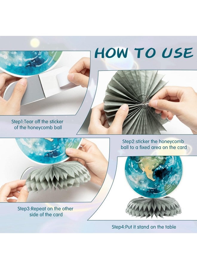 ANGOLIO 12Pcs First Trip Around The Sun One Letter Sign Party Honeycomb Table Centerpiece Outer Space 1st Birthday Party Decorations Planets Solar System Theme Party for Boys Baby Shower Photo Props - Image 3