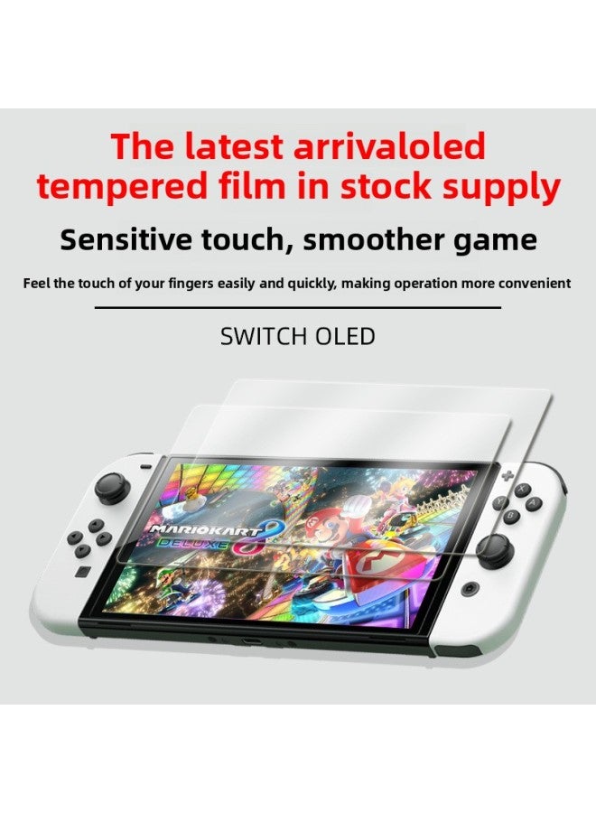 مناسبة لجهاز نينتندو سويتش OLED طبقة مقسى NS طبقة حماية زجاجية فيلم لايت وحدة تحكم الألعاب - اللون: نينتندو سويتش 2.5D طبقة مقسى مع عبوة قطعتين - Image 2