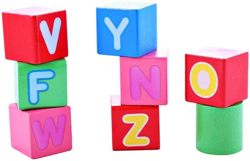 موانزي LWMWZ-5003 ألعاب خشبية بأحرف الأبجدية، مجموعات بناء وكتل - Image 4