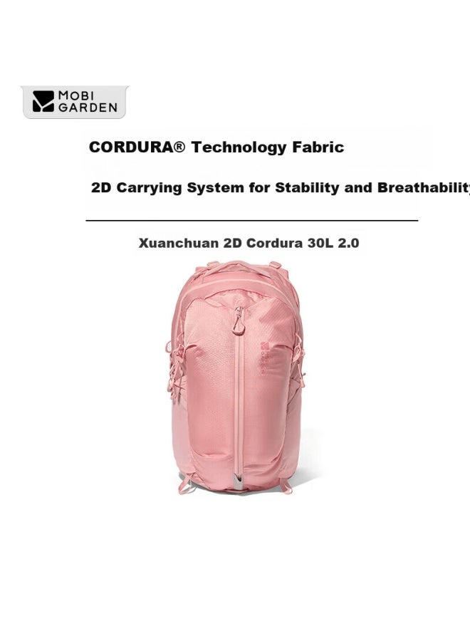 Mobigarden Xuanchuan 2d Hiking Backpack Outdoor Mountaineering Travel 30l Double Shoulder Bag Nx25664007 Soft Mist Pink - Image 1