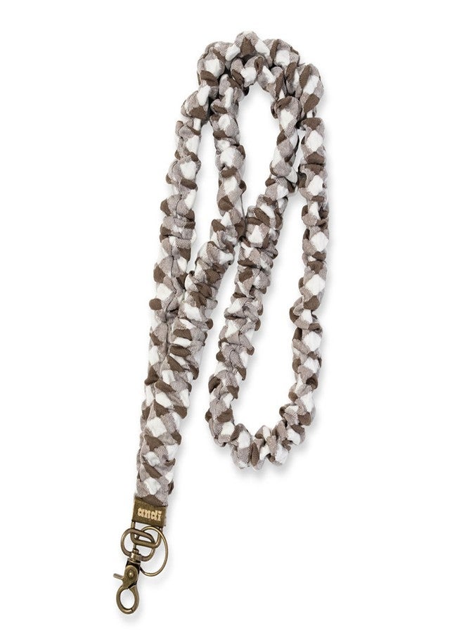 ANDI Neck Lanyard For Women - Scrunchie Cute Lanyard for Keys, Id Card Holder, Wallet - Aesthetic Long Lanyard (Brown Checkered) - Image 1