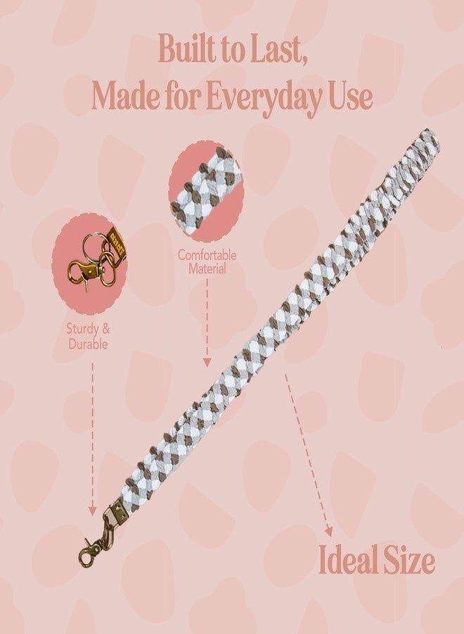 ANDI Neck Lanyard For Women - Scrunchie Cute Lanyard for Keys, Id Card Holder, Wallet - Aesthetic Long Lanyard (Brown Checkered) - Image 5