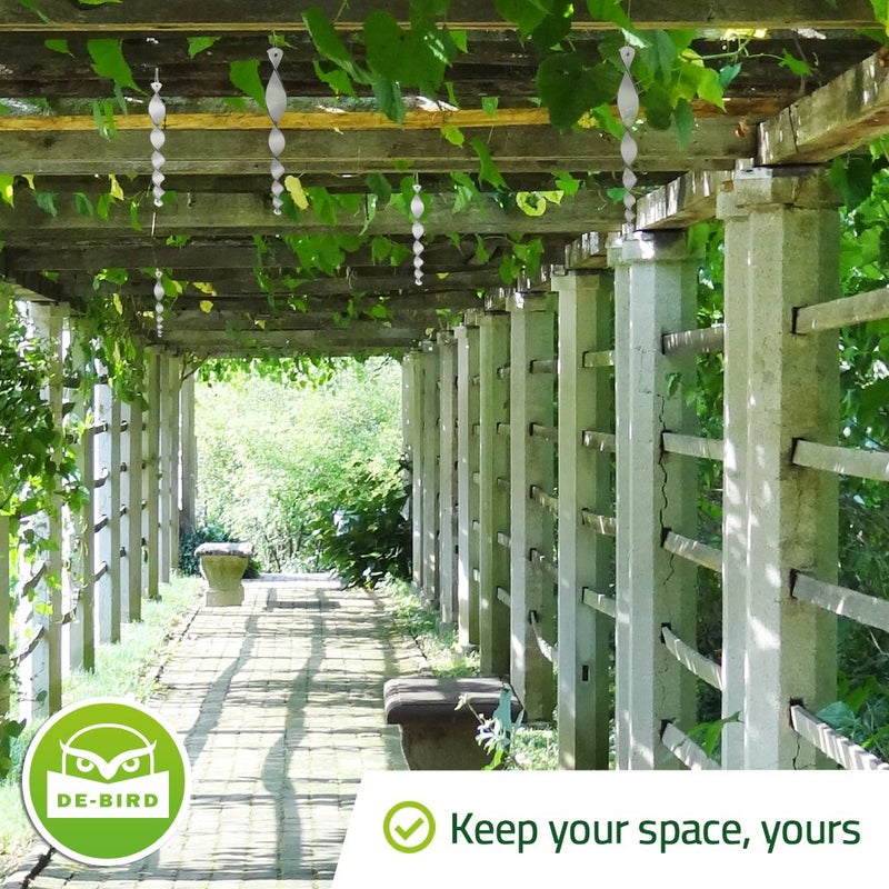 De-Bird Bird Scare Rods, Deterrents for Outside to Birds Away, Easy-Install Deterrent, Woodpecker Deterrent House and Yard, 12-Pack - Image 3