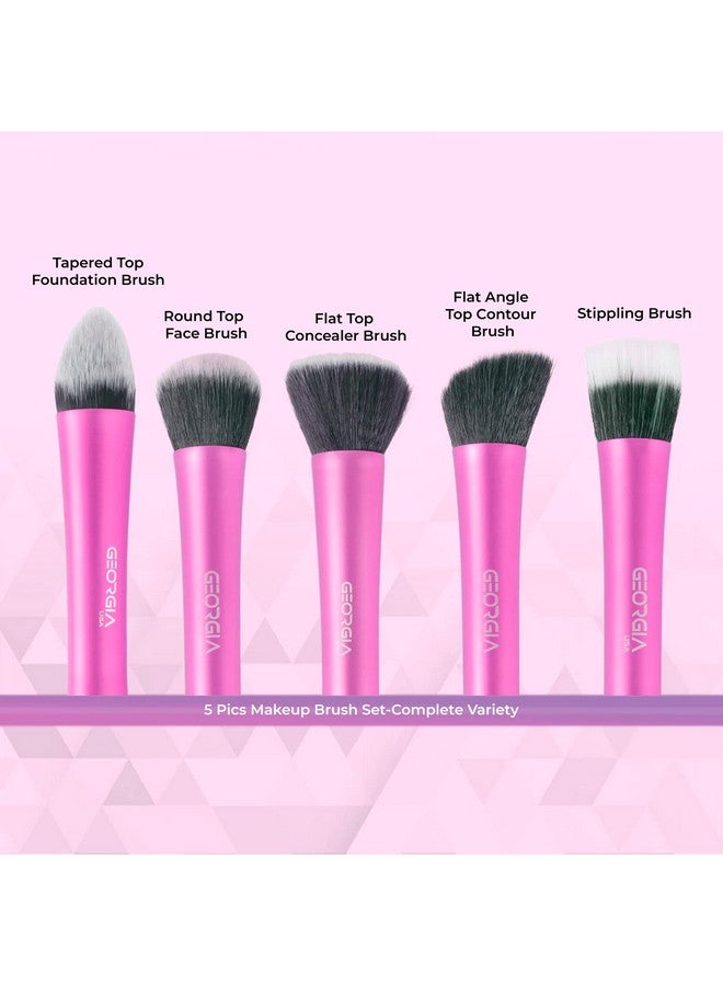 GeorgiaUSA Premium collection of Kabuki Brushes (Pink)