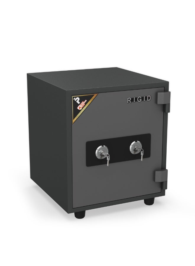 RIGID Fire Resistant Steel Safe with Dual Key Lock, 70Kg  - Image 5