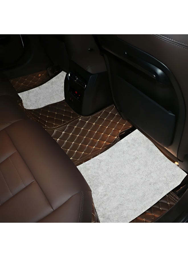 طقم دواسات أرضية للسيارة عدد 10 قطع – مصنوعة من لباد سميك مقاوم للماء والانزلاق، قابلة للغسل وإعادة الاستخدام، سهلة القص لتناسب جميع السيارات، مثالية لأوبر والتاكسي والسيارات العائلية – رمادي - Image 5