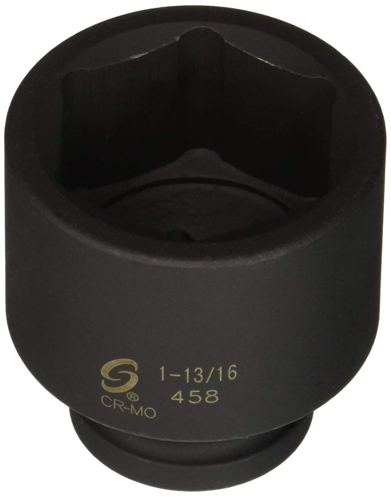 SUNEX TOOLS 458 3/4" Drive Standard 6 Point Impact Socket 1-13/16" - Image 1