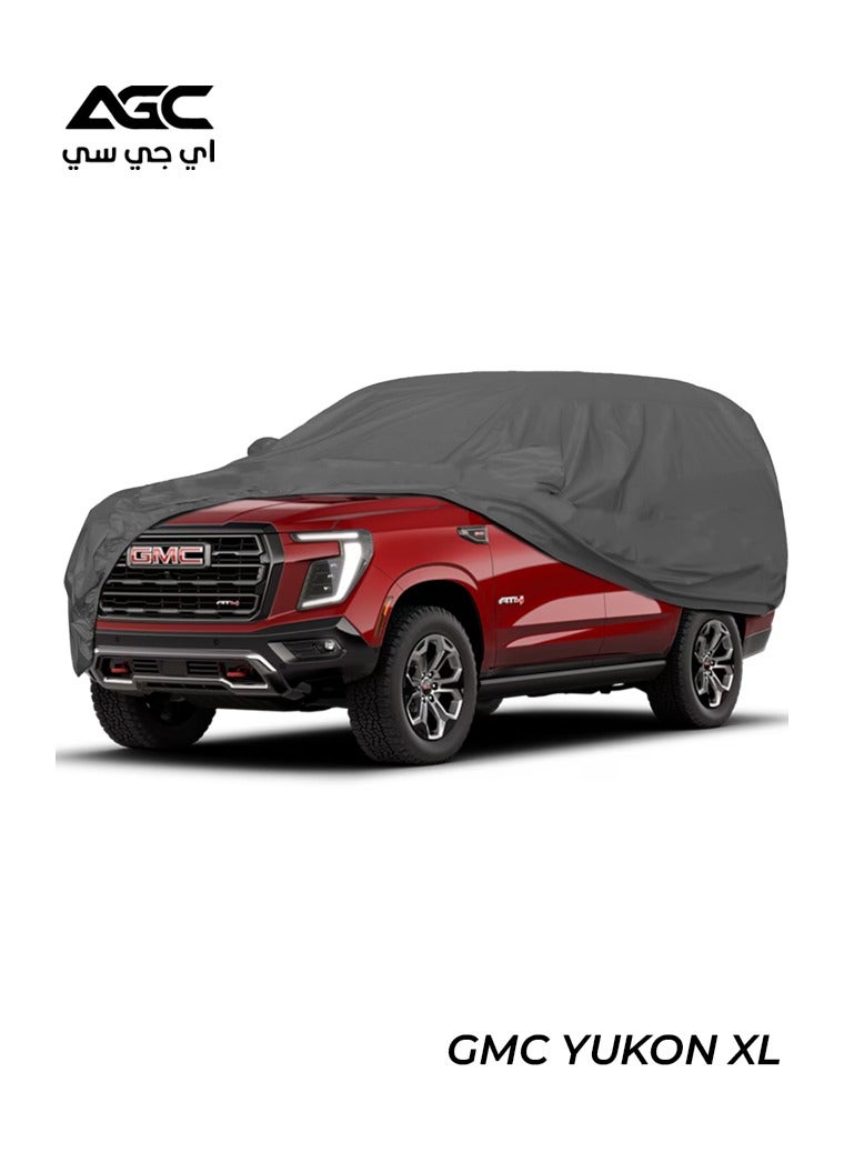 جي ام سي غطاء هيكل سيارة AGC لجميع الأحوال الجوية لسيارة GMC Yukon XL - مقاوم للماء والغبار والأشعة فوق البنفسجية والخدوش والحرارة وخفيف الوزن وقابل للغسل في الغسالة مع جيوب للمرايا ودعامة مرنة للزوايا - Image 1