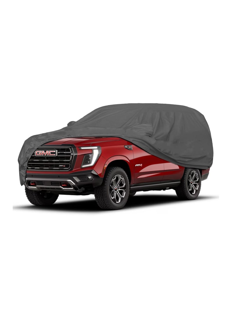 جي ام سي غطاء هيكل سيارة AGC لجميع الأحوال الجوية لسيارة GMC Yukon XL - مقاوم للماء والغبار والأشعة فوق البنفسجية والخدوش والحرارة وخفيف الوزن وقابل للغسل في الغسالة مع جيوب للمرايا ودعامة مرنة للزوايا - Image 2