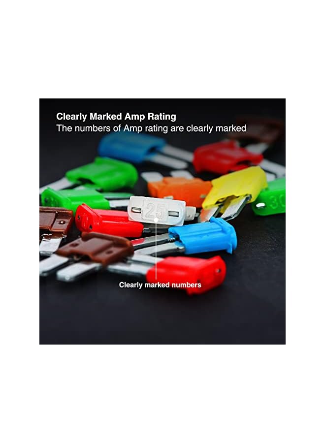 PROMASS promass 105PCS Micro2 Fuse ATR APT Car Blade Fuses Assortment Kit Micro 2 Car Fuses Replacement 5A 7.5A 10A 15A 20A 25A 30A Automotive Fuse with Fuse Puller for Cars Trucks SUVs RVs, 2 Years Warranty  - Image 3