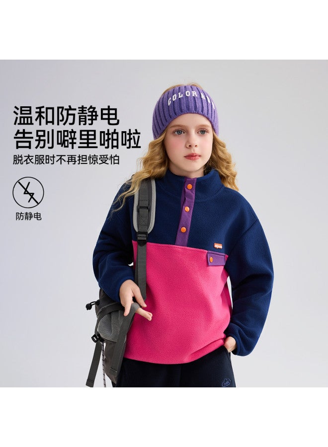 ASK JUNIOR هودي أطفال 25 خريف مقاوم للارتداء من الفليس للأطفال من متوسط إلى كبير هودي فليس قطبي للأولاد والبنات - Image 3