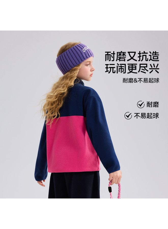 ASK JUNIOR هودي أطفال 25 خريف مقاوم للارتداء من الفليس للأطفال من متوسط إلى كبير هودي فليس قطبي للأولاد والبنات - Image 5