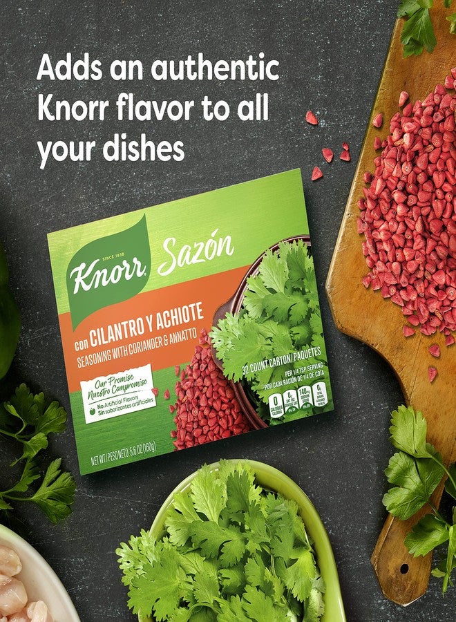 Knorr Sazón Flavorful Seasoning for Sauce, Meat, Poultry, Fish, Seafood, Stews, Rice, Beans, and Other Dishes Cilantro and Achiote No Artificial Flavors 5.6 oz, 32 Count - Image 5