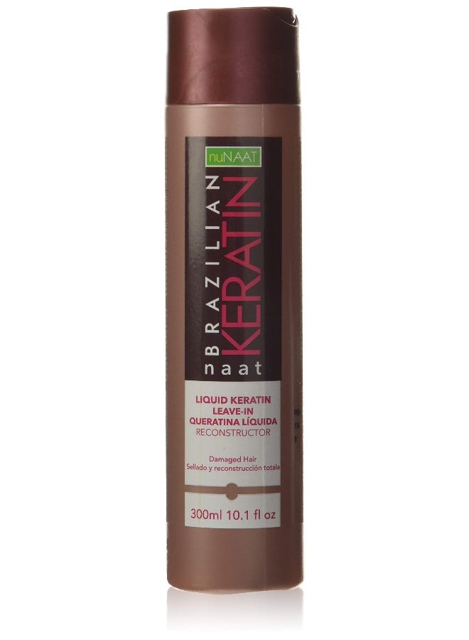 nuNAAT Naat Brazilian Keratin Liquid Keratin Leave In Reconstructor, 10.1 fl oz - Image 1