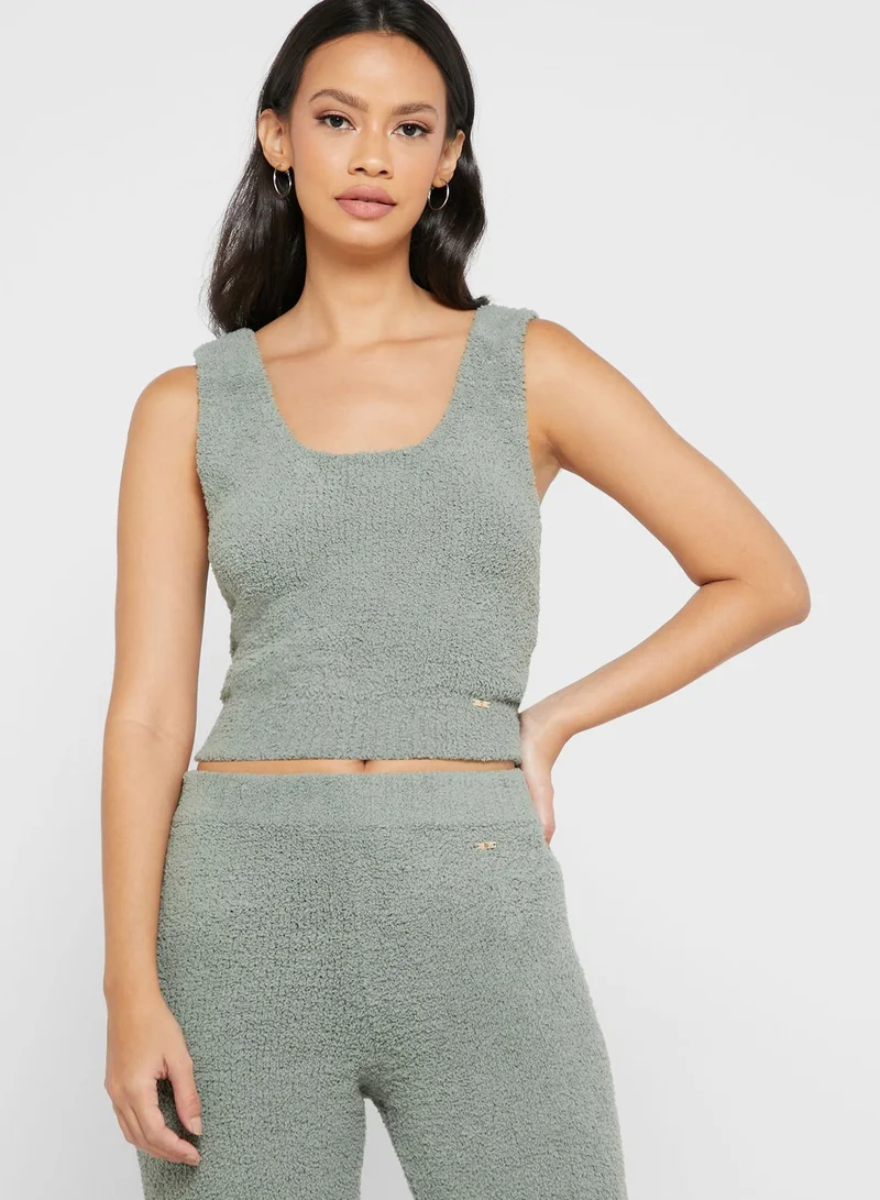 RIVER ISLAND Fluffy Vest Top