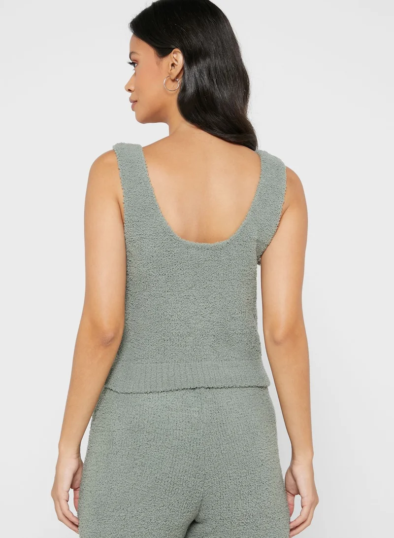 RIVER ISLAND Fluffy Vest Top