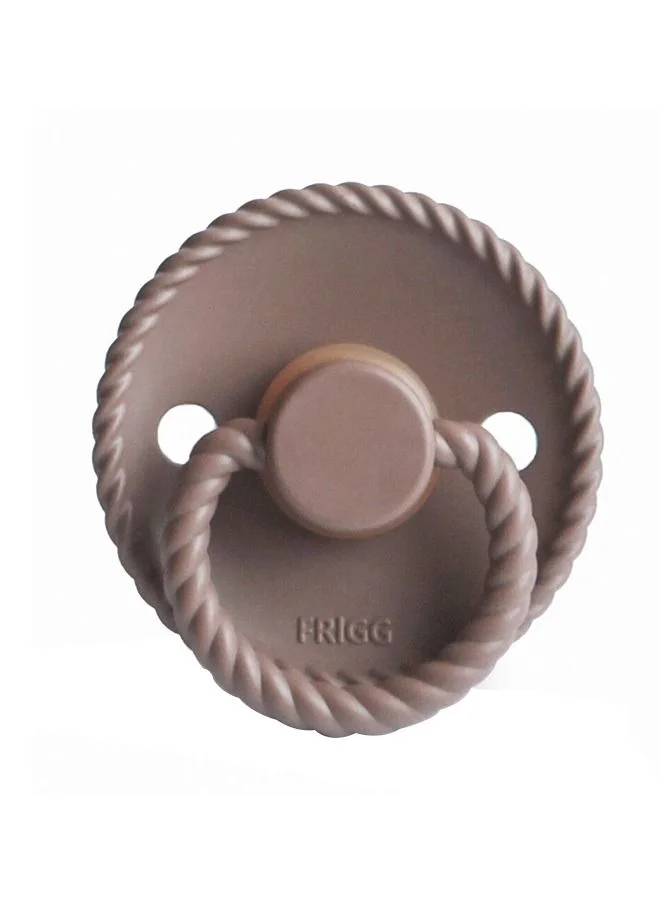 FRIGG Pack Of 1 Rope Latex Baby Pacifier 0-6M Sepia - Size 1