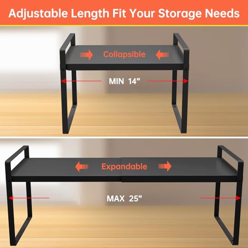 KOMOHOM Adjustable Cabinet Shelves 9 Expandable 1425 Metal Shelving for Pantry Kitchen Organization 1Pcak - Image 3