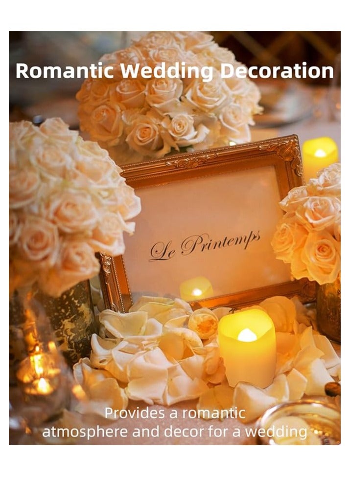 SHYMERY Flameless Votive Candles,Flameless Flickering Electric Fake Candle,24 Pack 200+Hour Battery Operated LED Tea Lights in Warm White for Wedding, Table, Halloween,Christmas Decorations 1.5"X1.7" - Image 4