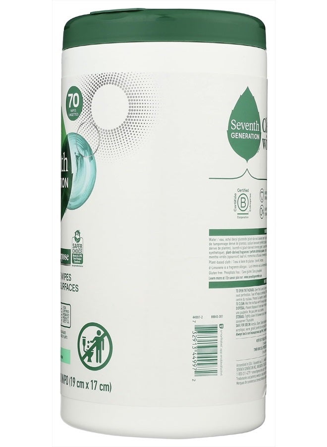 Seventh Generation Multi-Surface Wipes, Garden Mint Scented, 70 Count - Image 5