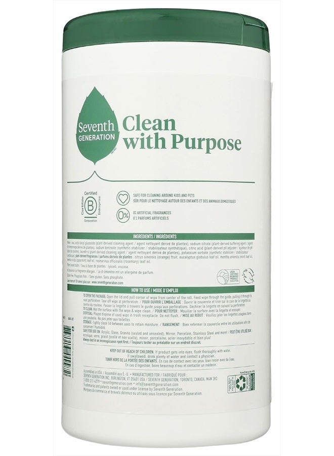 Seventh Generation Multi-Surface Wipes, Garden Mint Scented, 70 Count - Image 2