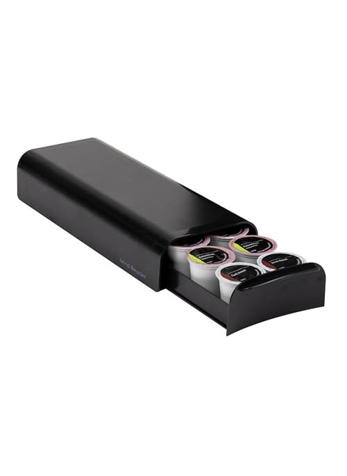 Mind Reader Mind Reader Anchor Collection Single Serve Coffee Pod Drawer 1214 Coffee Pod Capacity Countertop Organizer Black 