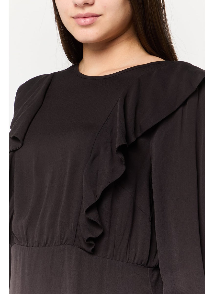 Scotch & Soda Women Plain A-Line Dress, Black  - Image 3