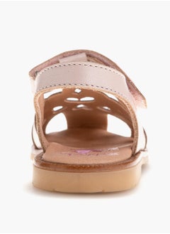 Pablosky Girls' Embellished Cutout Detail Sandals with Hook and Loop Closure  - Image 3