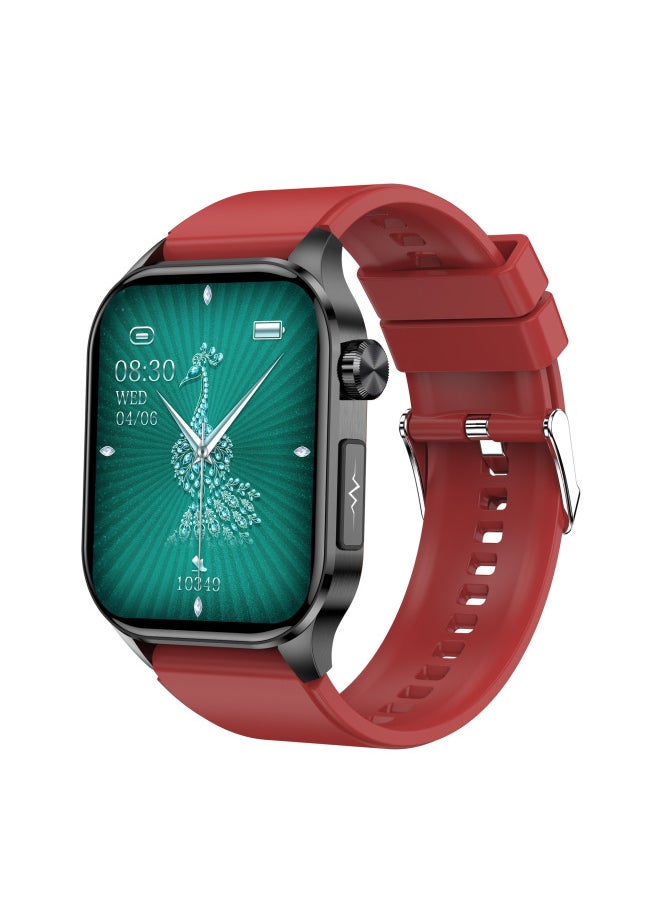 Generic - 2024 Model Et580 Smart Watch Bluetooth Call Ecg Non-invasive Sugar Oxygen Heart Rate Monitor Amoled Digital Computer-Color:Silicone Blue - Image 1