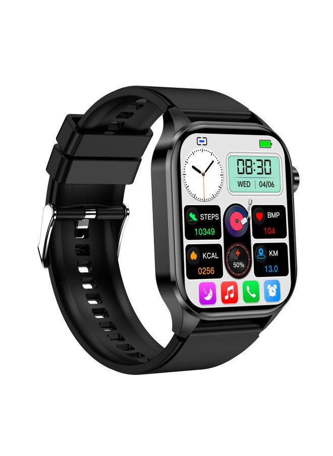 Generic - 2024 Model Et580 Smart Watch Bluetooth Call Ecg Non-invasive Sugar Oxygen Heart Rate Monitor Amoled Digital Computer-Color:Silicone Blue - Image 1