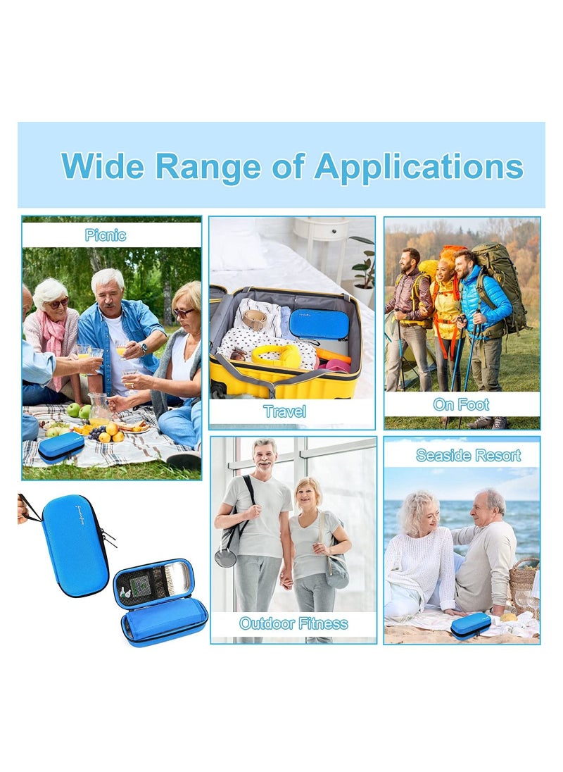 2-Piece Ice Pack Insulin Cooler Travel Carrying Case for Diabetic Medication Organizer Insulated Cooling Bag