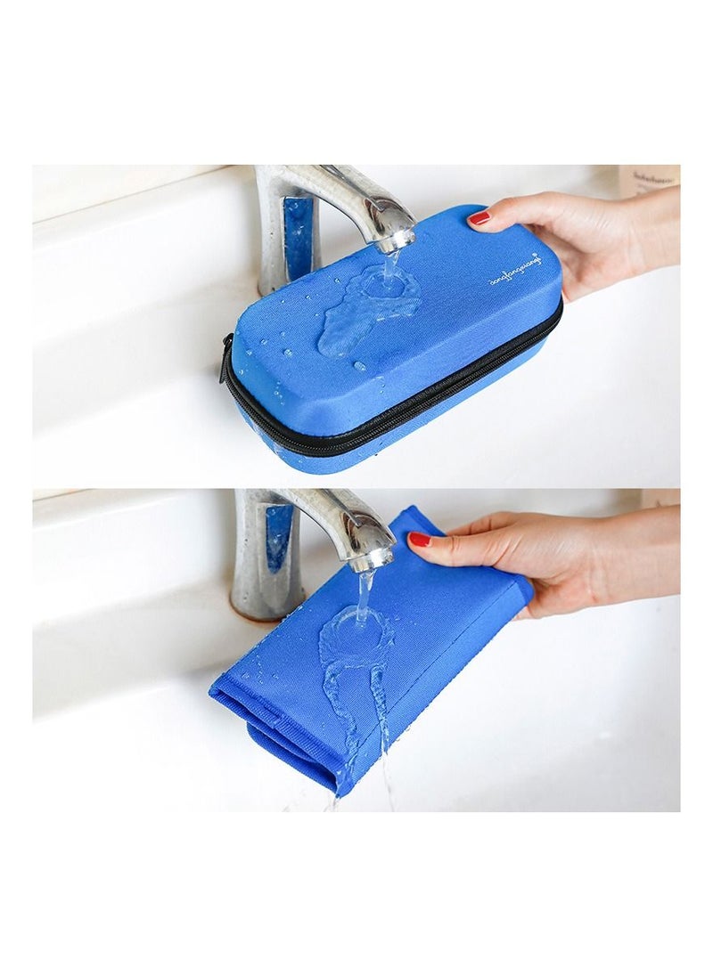 2-Piece Ice Pack Insulin Cooler Travel Carrying Case for Diabetic Medication Organizer Insulated Cooling Bag