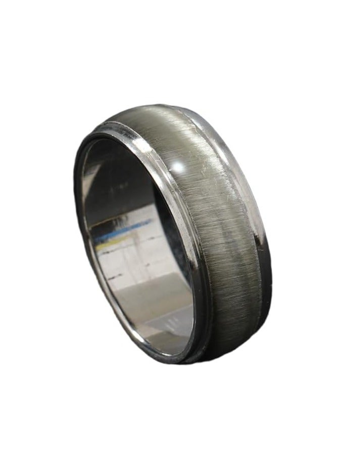 Luxury Men's Stainless Steel Ring – Rust & Scratch Resistant & Durable – Modern & Stylish Design – Available in Silver