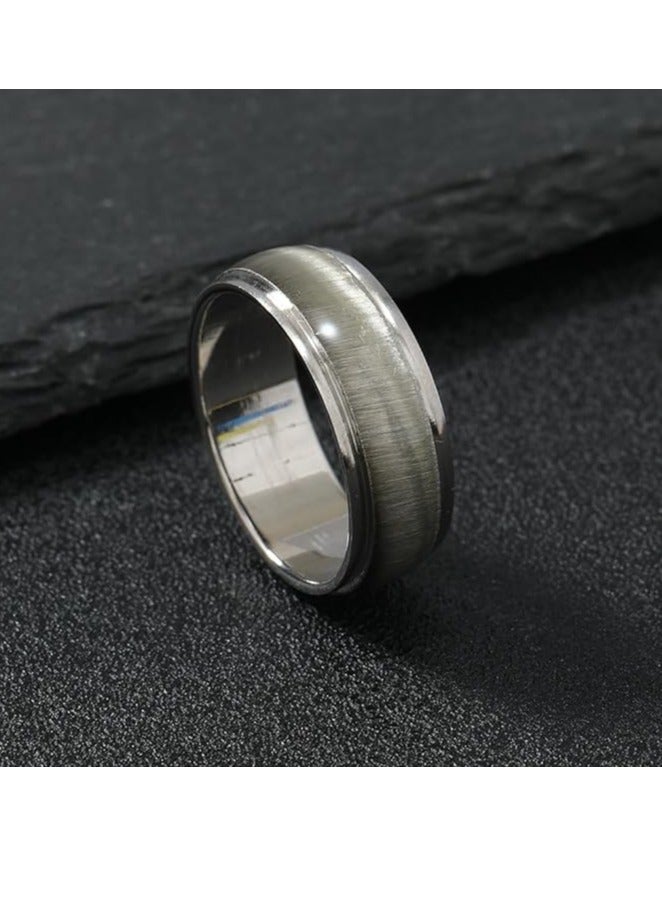 Luxury Men's Stainless Steel Ring – Rust & Scratch Resistant & Durable – Modern & Stylish Design – Available in Silver